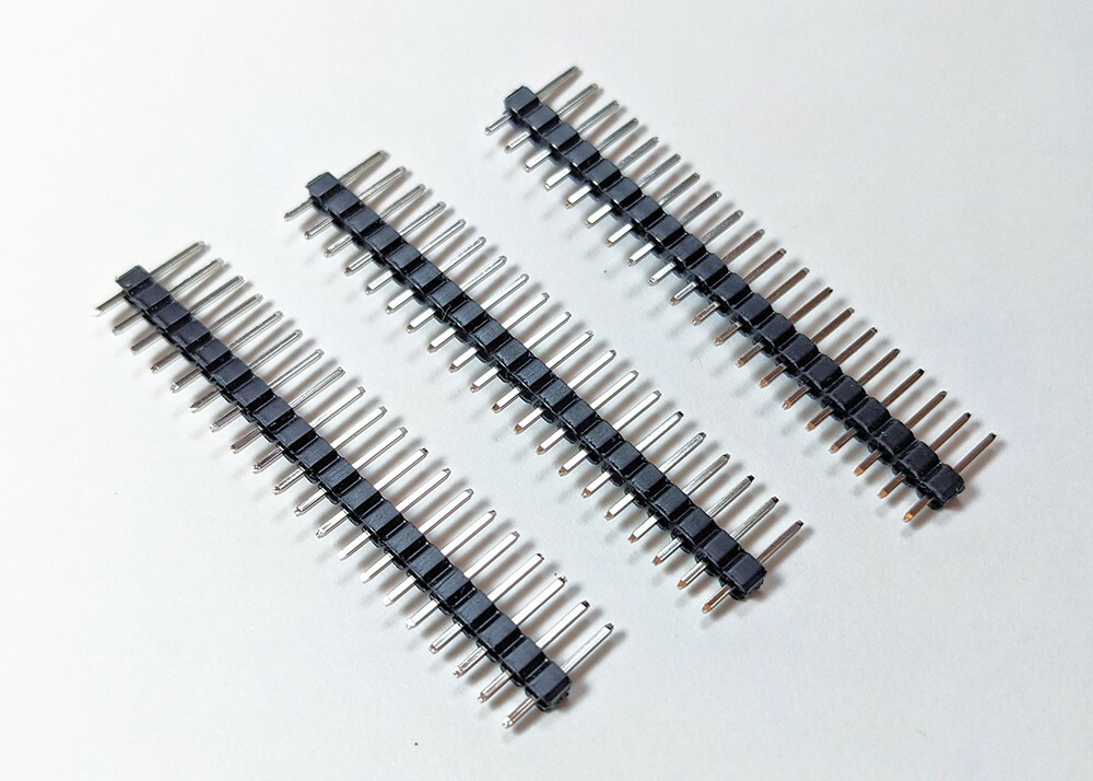3x 1x20 Header Pins Single Row 20 Pin for the Raspberry Pi Pico, W and Pico 2