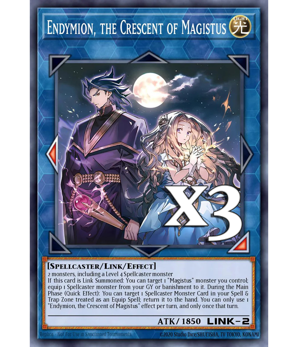 3X Endymion, The Crescent Of Magistus DOOD-EN099 SR NM 1st Ed Yugioh