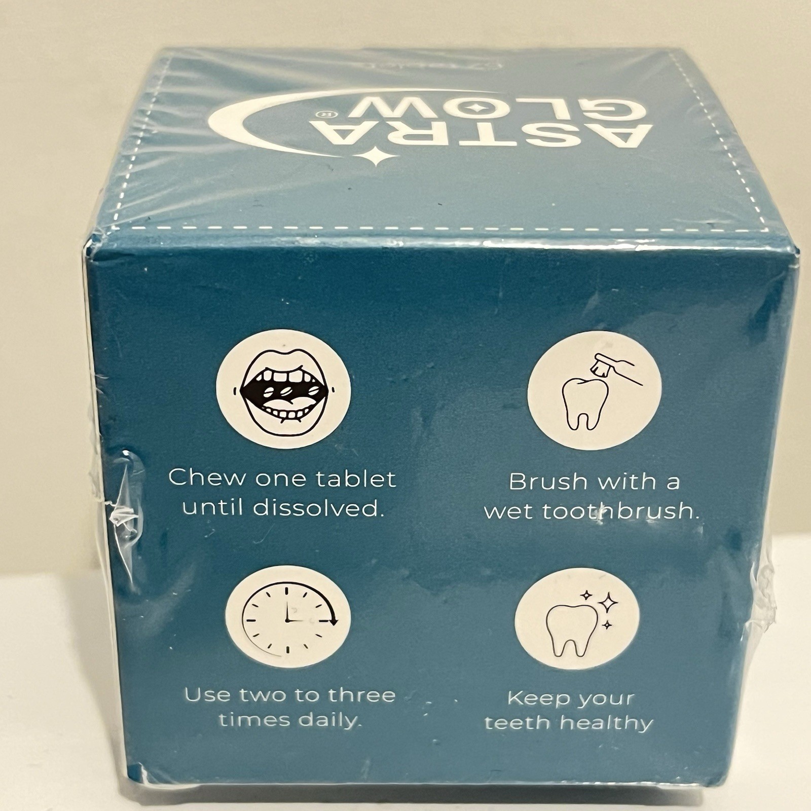 astra glow 8% hydroxyapatite toothpaste tablets new Sealed