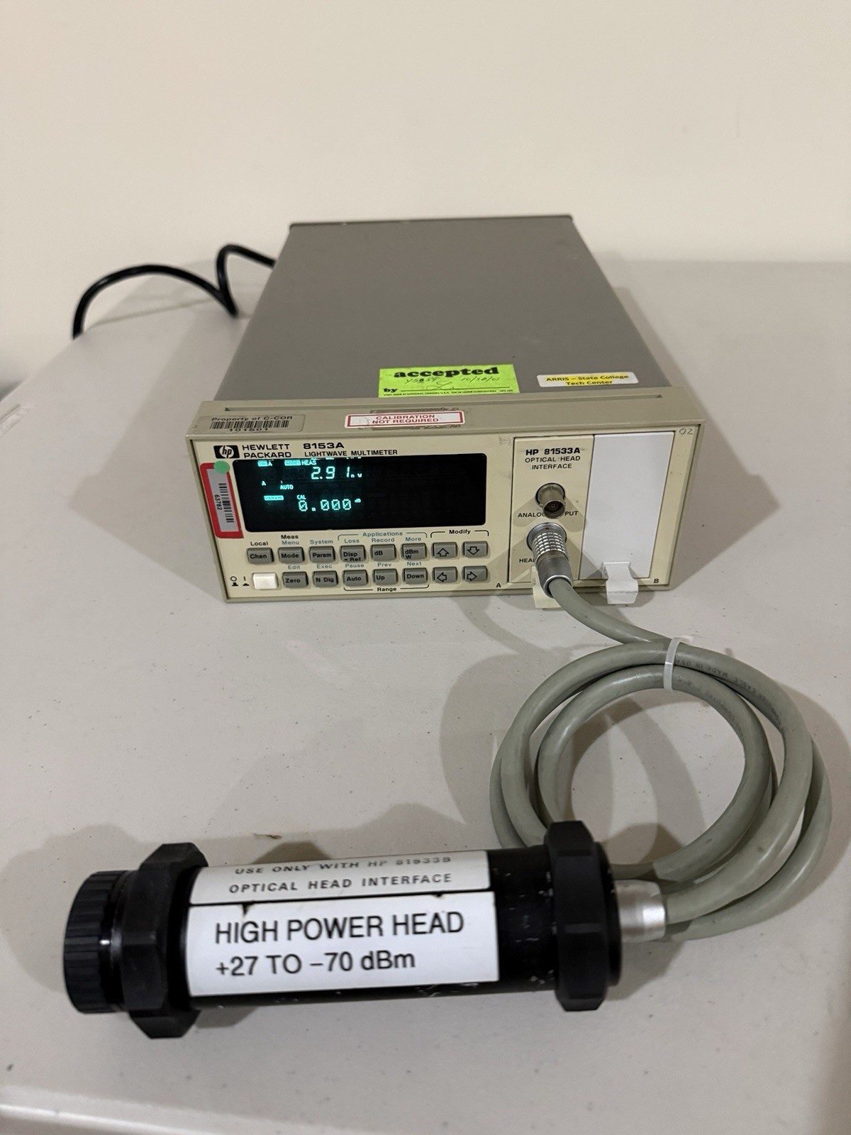 HP 8153A with 81533A Interface and 81525A Power Head