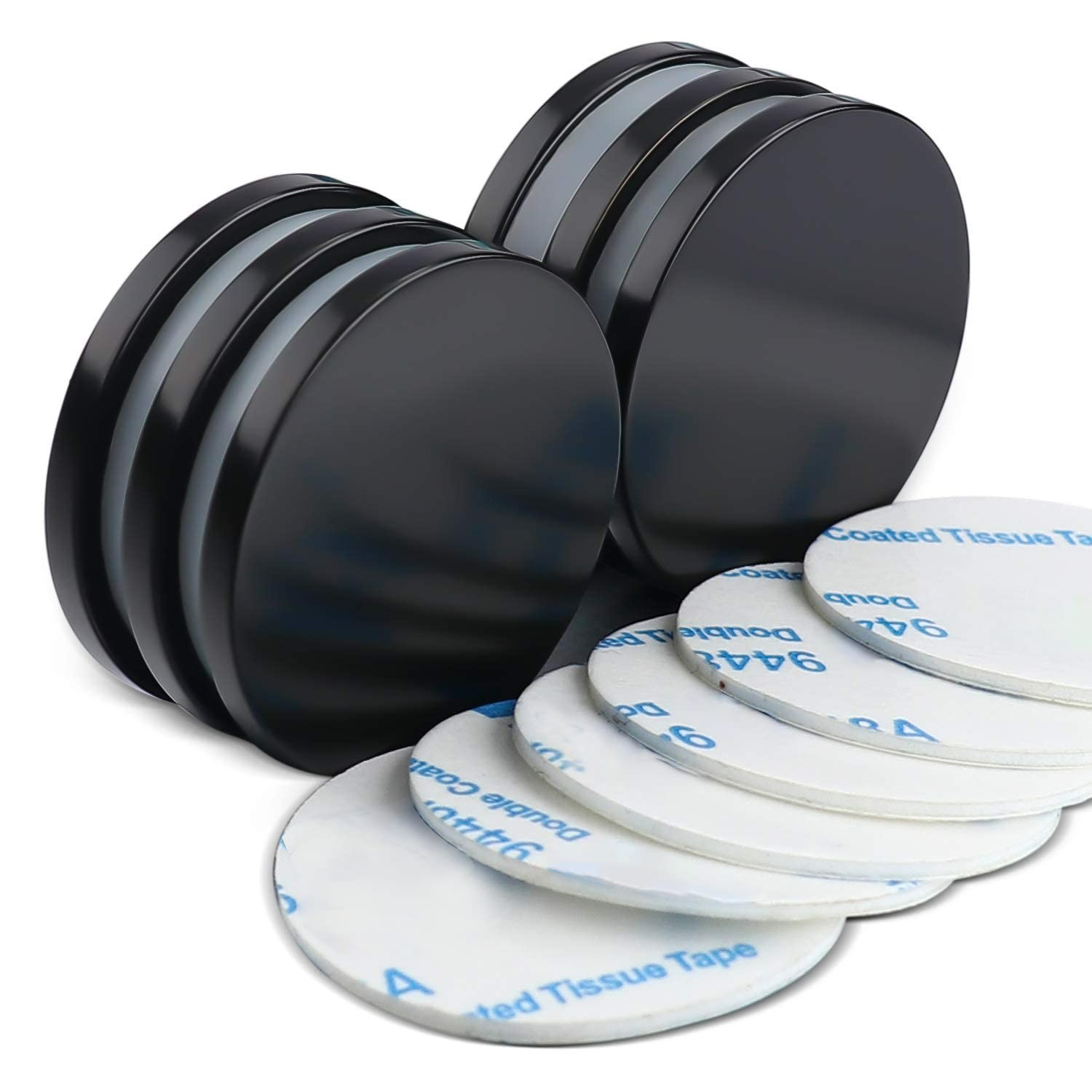 Neodymium Disc Magnets 1.26'' - Scratch-Free and Durable, 6 Count Pack
