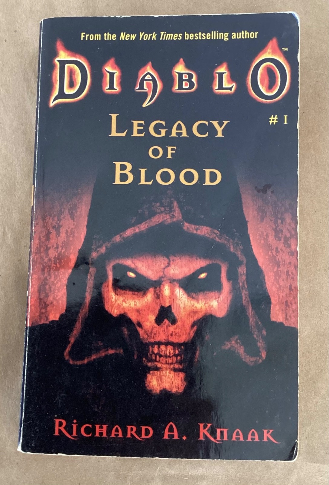 Diablo Legacy of Blood #1 vintage horror paperback book Richard A Knaak 2001 oop