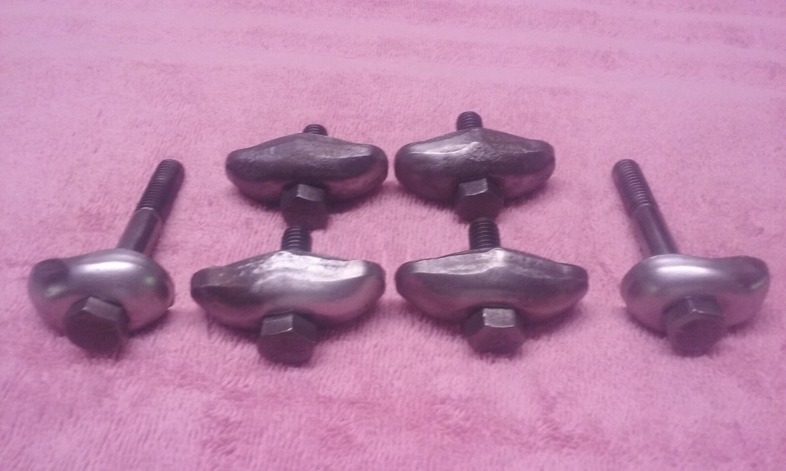 1954 to 1962 Chevy 235 261 engine MANIFOLD KEEPERS SET holddowns clips 6cyl SIX