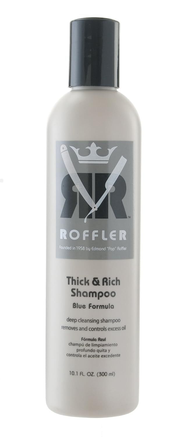 Roffler Thick and Rich Shampoo Blue Formula, 10.1 Fluid Ounce