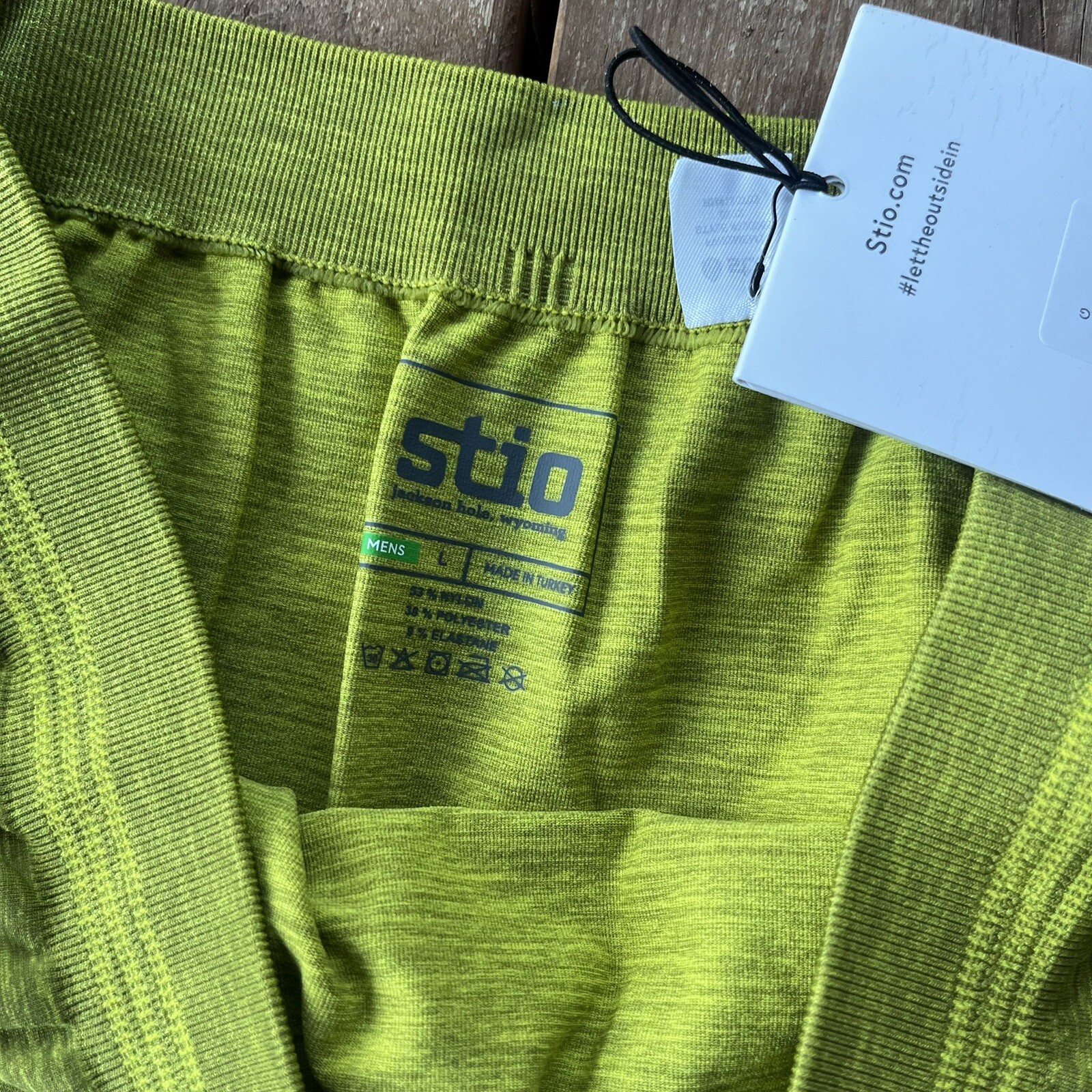 NWT Stio Men's Basis Seamless Tech Tight GREEN Size L