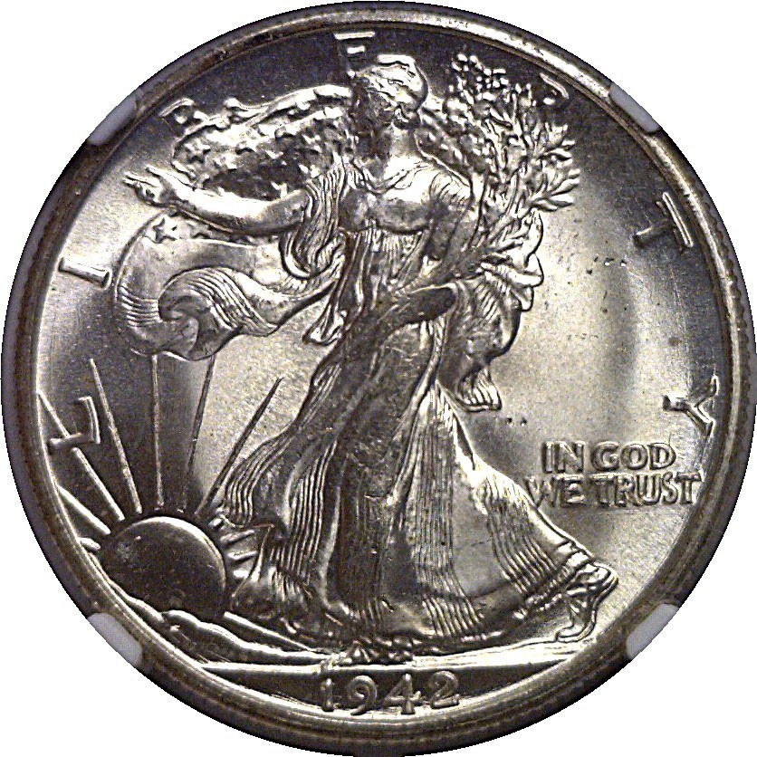 1942-S Walking Liberty Half Dollar NGC MS-66