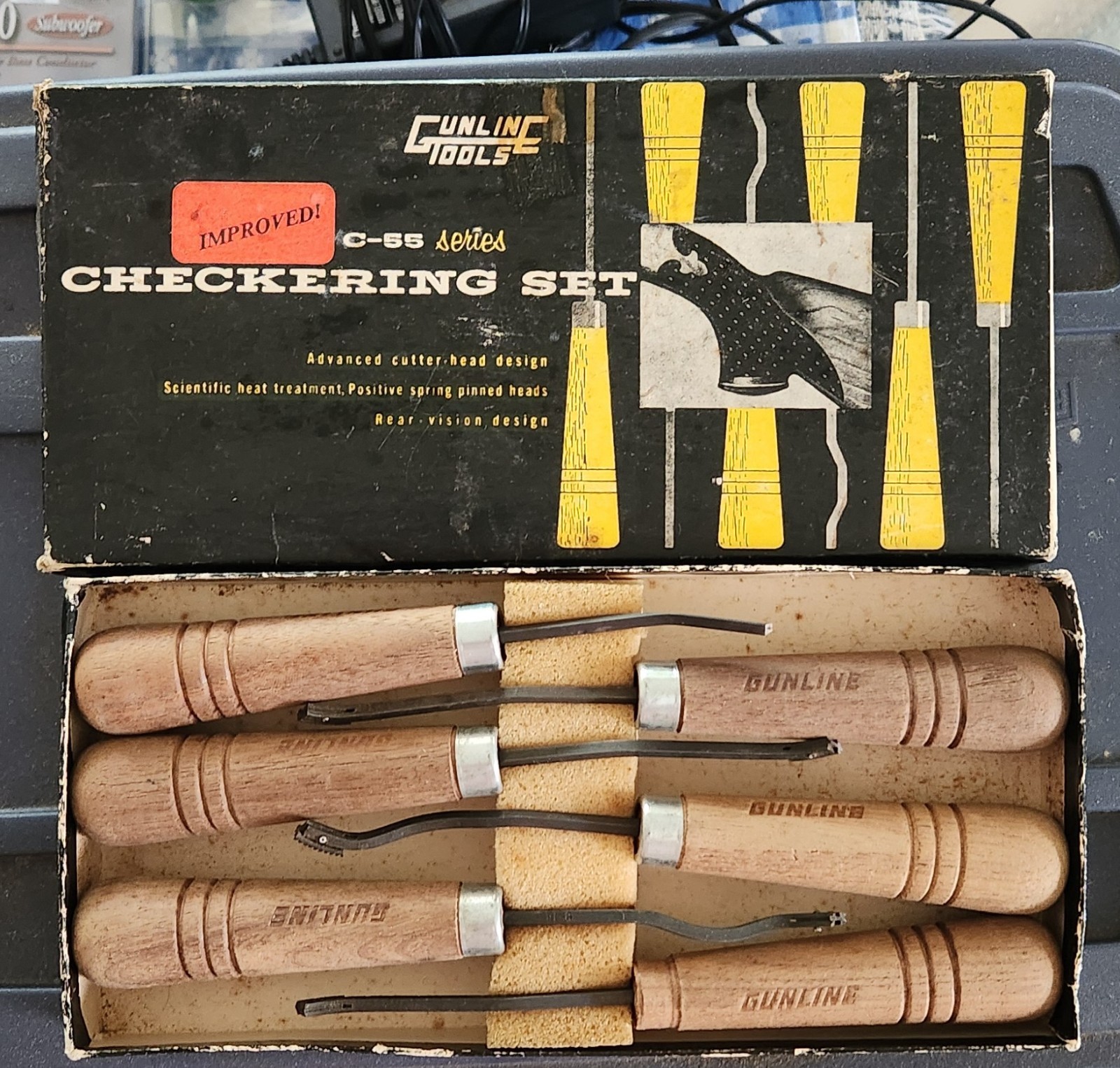 Vintage GUNLINE Checkering Tool Set, C-55 Camp Perry Series. Camp Perry 18