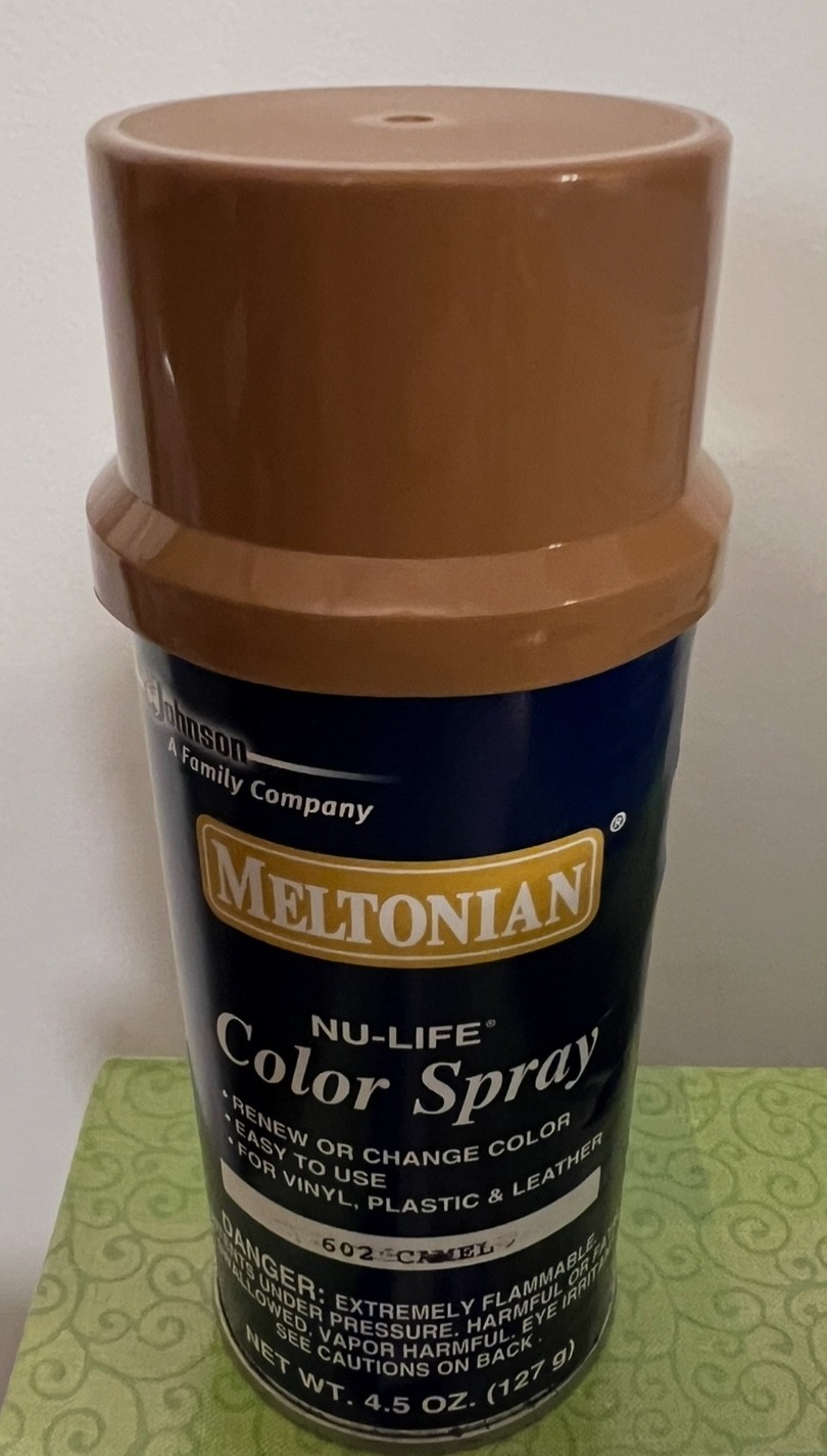 Meltonian Nu-Life Camel # 602 Color Spray permanently renew Leather Vinyl 4.5