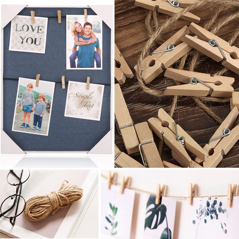 1.4 Inch Mini Clothes Pins for Photo, 130 Pcs Small 1.4inch/130Pcs, Wooden