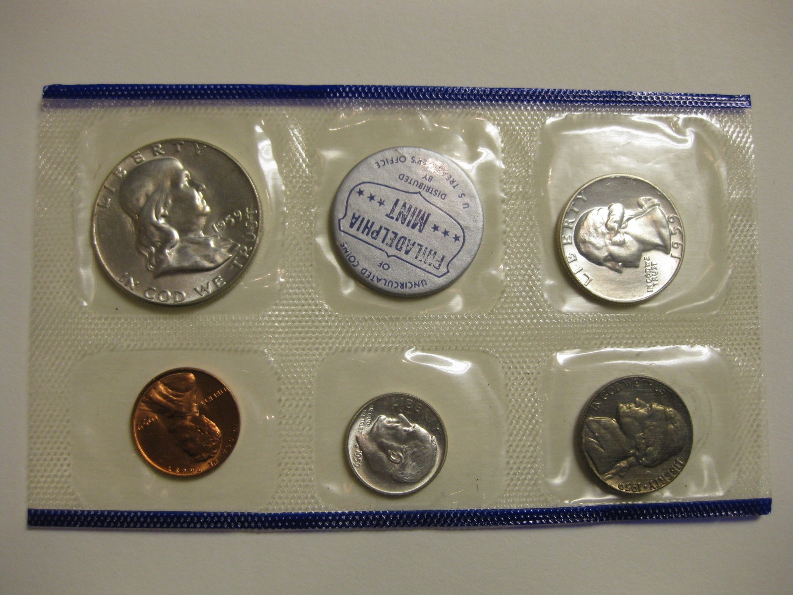 1959 Government Uncirculated Mint Sets P&D with envelope #M9096