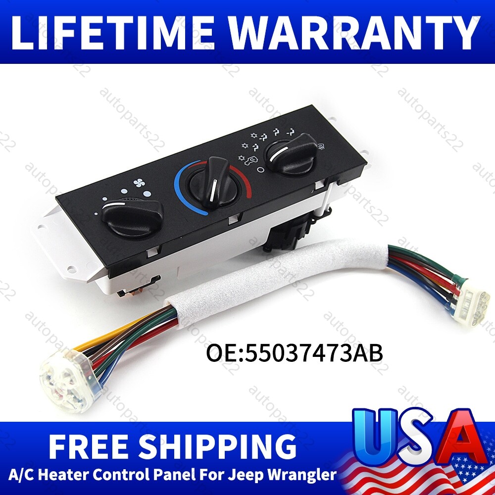 For Jeep Wrangler TJ 99-04 Heater Fan Climate Control Switch w/ AC 55037473AB