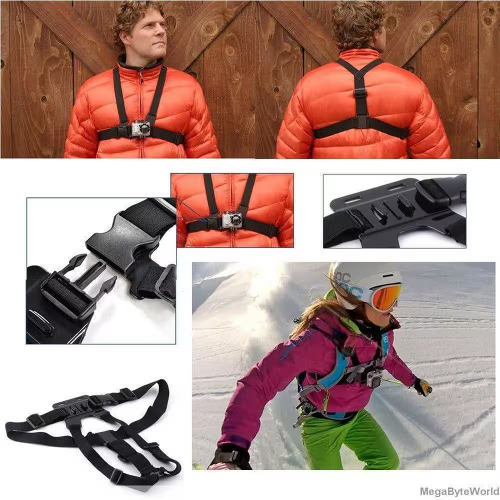 Adjustable Chest Strap with J-Hook for Action Cams