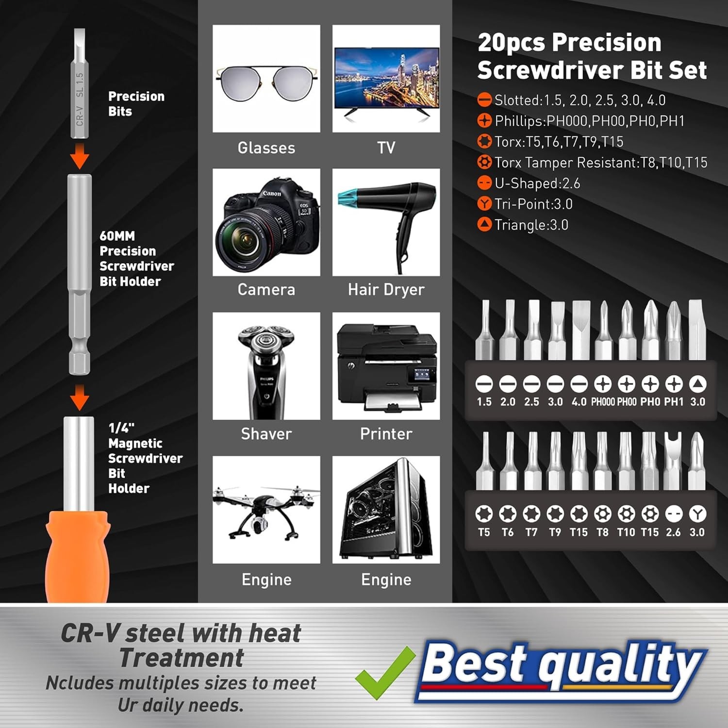"Screwdriver Set Gunsmithing Firearm Tools Kit 258 Bits Pro NEW "