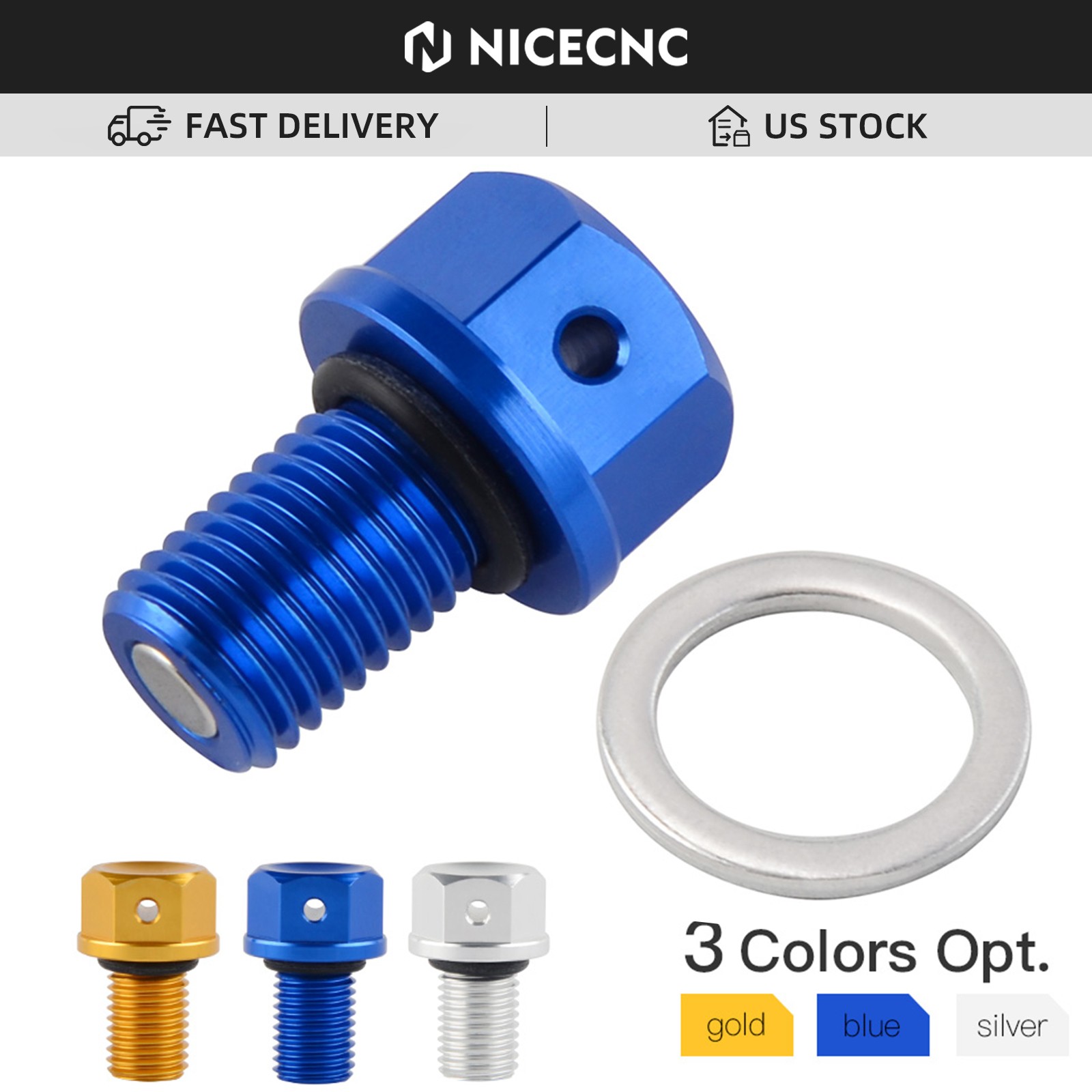 Magnetic Oil Drain Plug Bolt Screw For Yamaha YZ125 YZ250F YZ450F WR250F WR450F