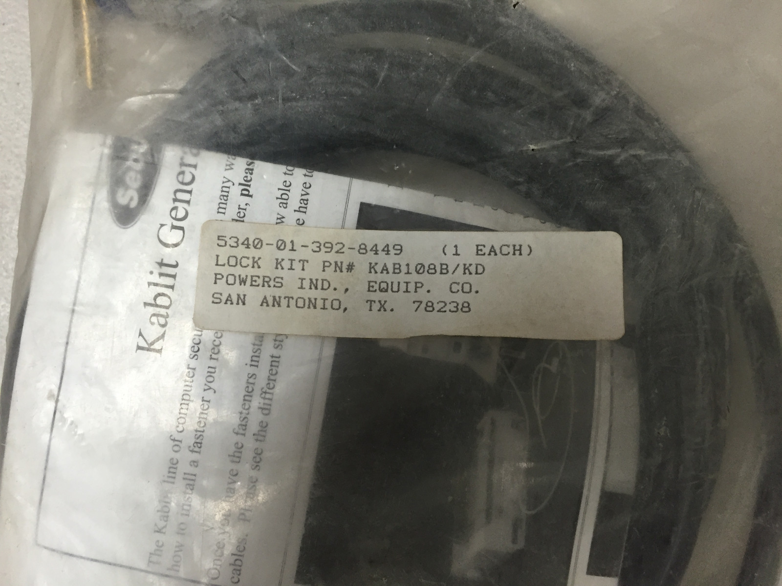 KABLIT KAB108B/KD 10FT PC DESKTOP MASTER PADLOCK