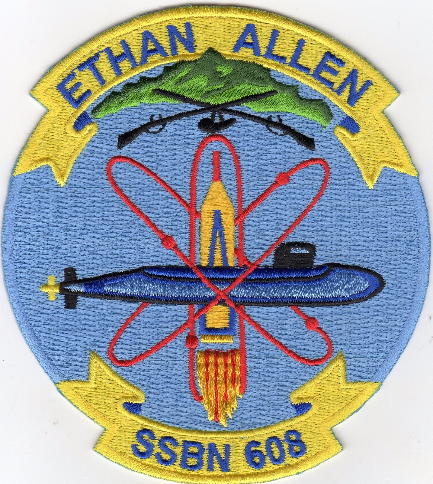 USS Ethan Allen SSBN 608 - Crest - Patch - Cat No. B793
