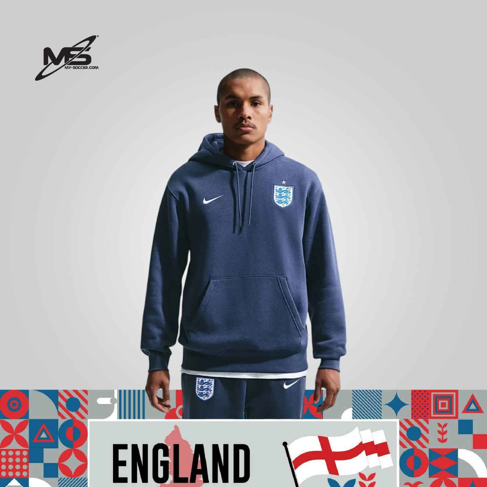 100% ORIGINAL Nike 2026 England Club French Terry Pullover Hoodie