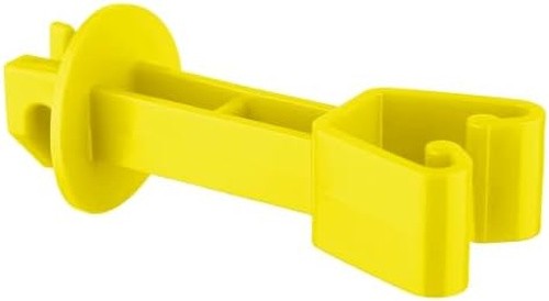 25-Pack Electric Fence Chain Link Extended Insulators, Yellow | Secure Offset...