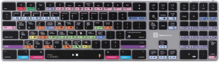 LogicKeyboard Titan Wireless Backlit Keyboard for FL Studio - Mac