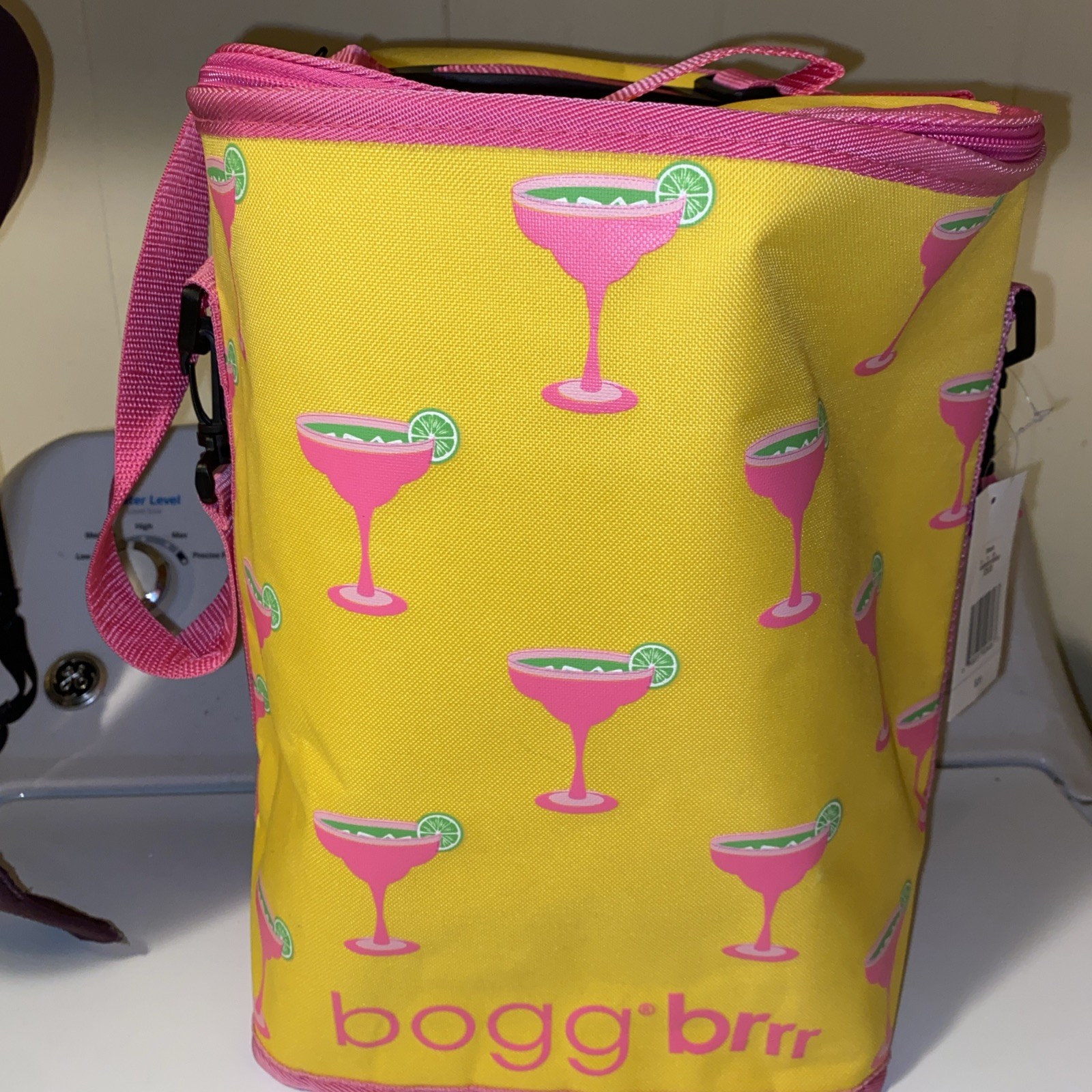 BOGG BRRR BAG COOLER INSERT MARGARITA Drinks Zip Tote Pink Yellow NEW