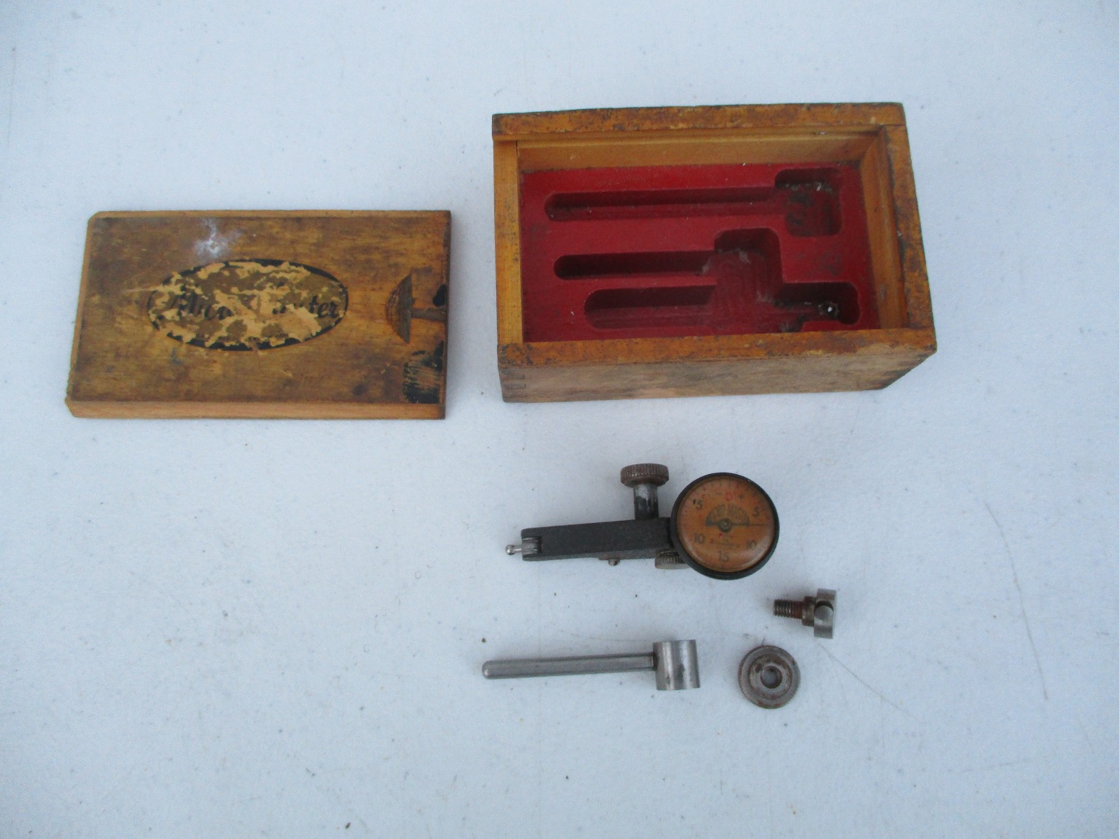 Micro Master Model V39 Dial Indicator, Vintage Tool w/ Original Wood Box