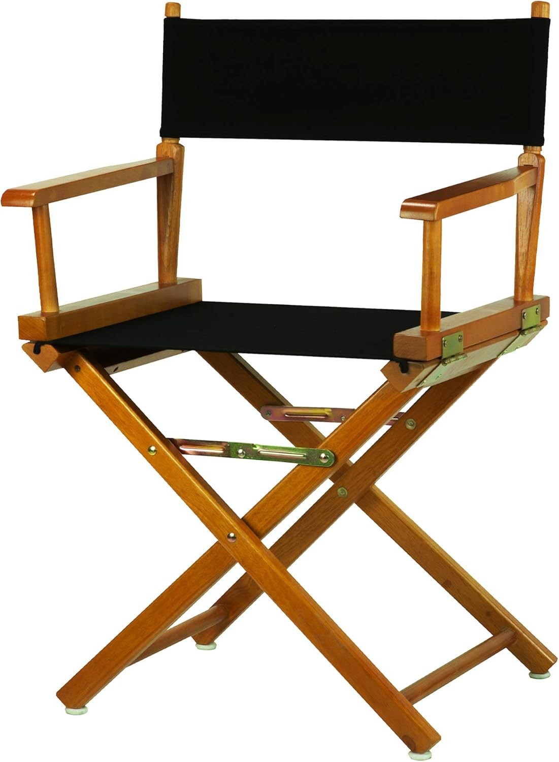 18" Director's Chair Honey Oak Frame W/ Black Canvas