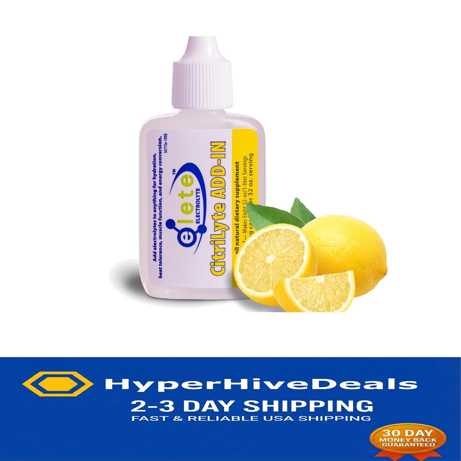 elete CitriLyte Electrolyte Hydration Drops - Natural Lemon Flavor | 24.6 mL