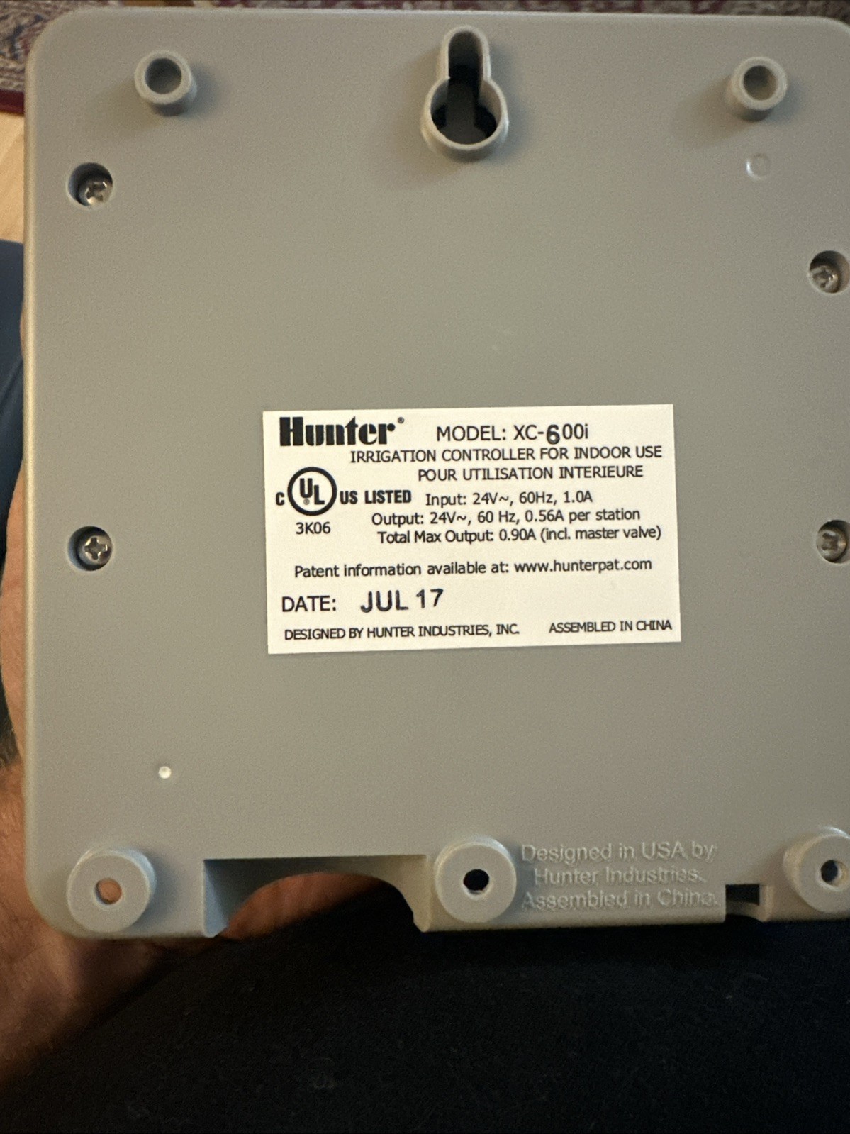 Hunter X-Core 6-Station Zone XC600i Sprinkler Irrigation Timer Controller Indoor