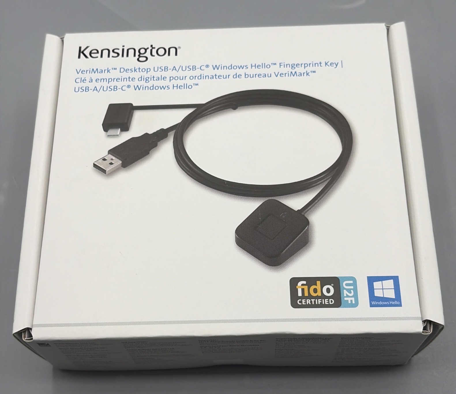 Kensington VeriMark Desktop USB Fingerprint Key - NEW SEALED