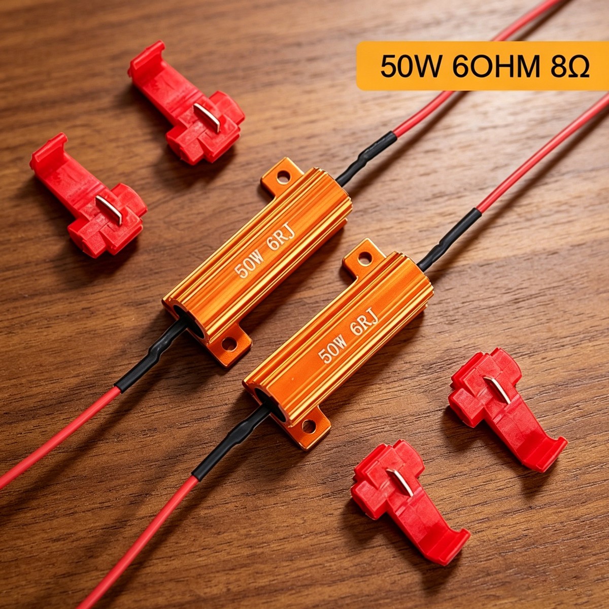 2 uds resistencia de carga 50W 6ohm LED hiperflash señal de giro intermitente