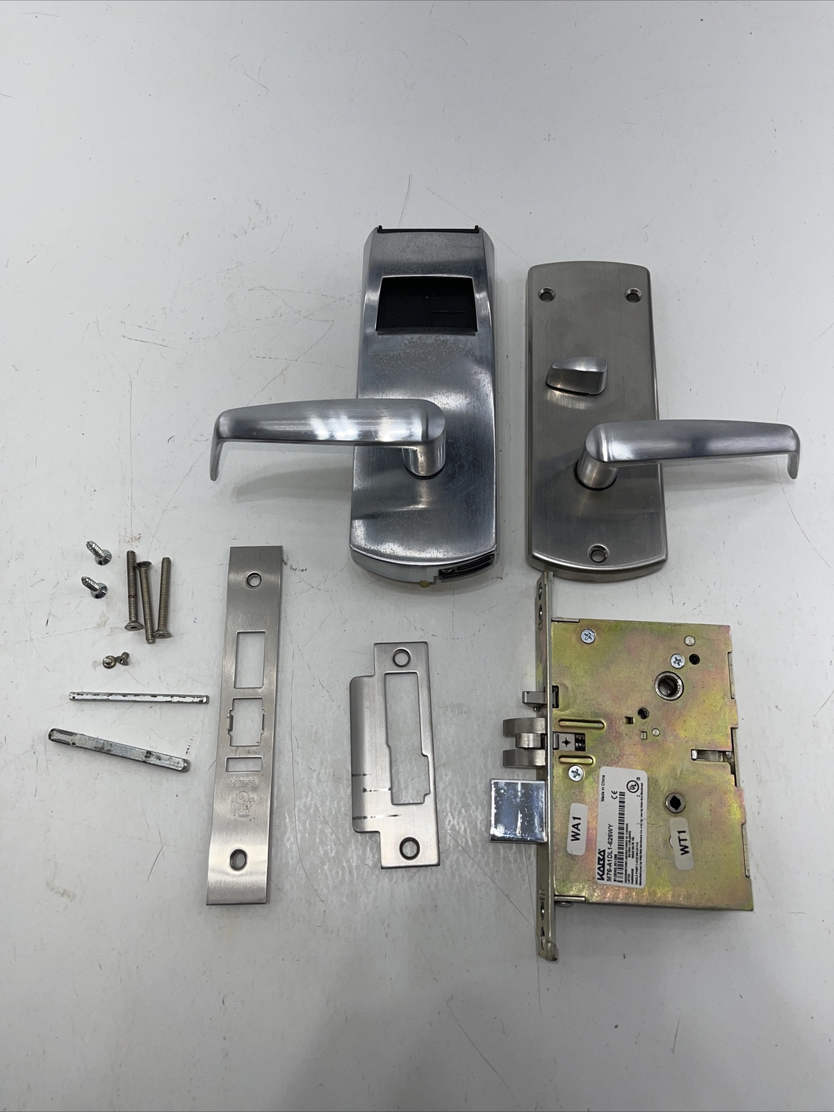 Kaba Electronic Key Card Lock Door Access Hotel Satin Chrome Used Left hand