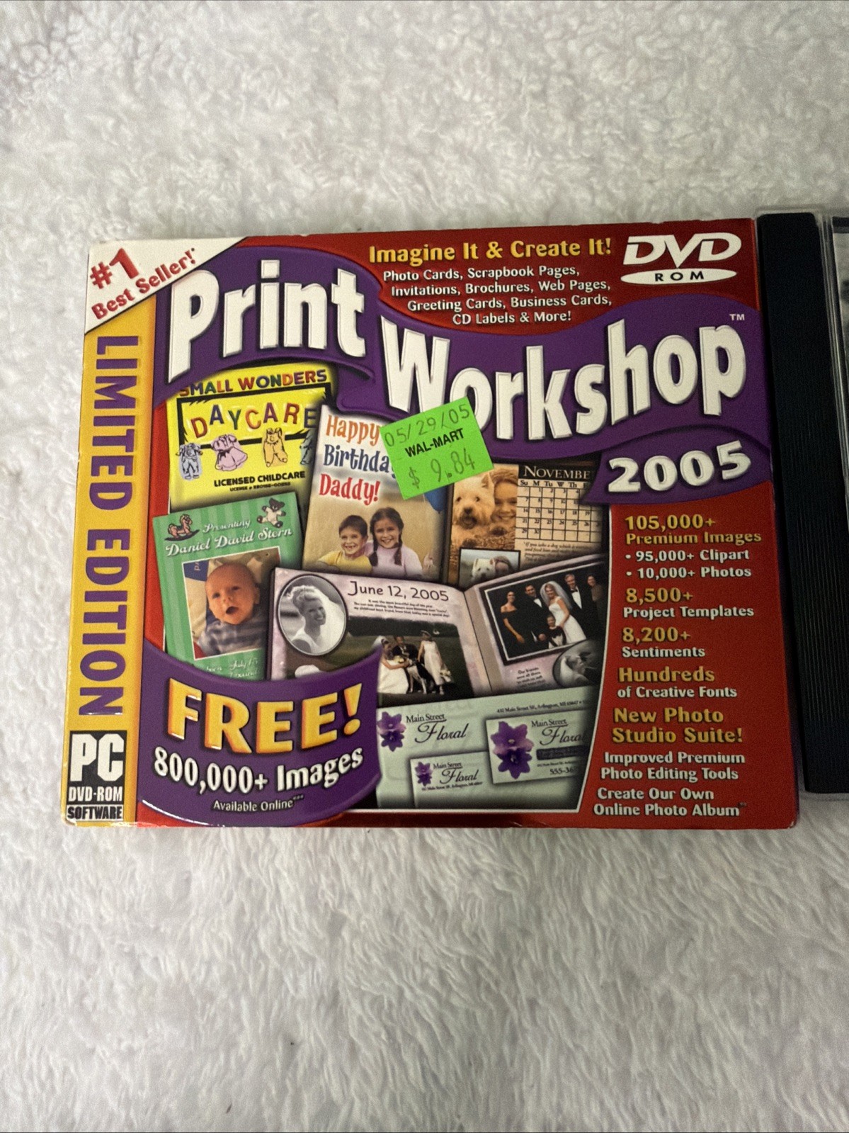 Print Workshop 2005 Limited Edition PC DVD-ROM ValuSoft Hemera Windows 98/2000XP