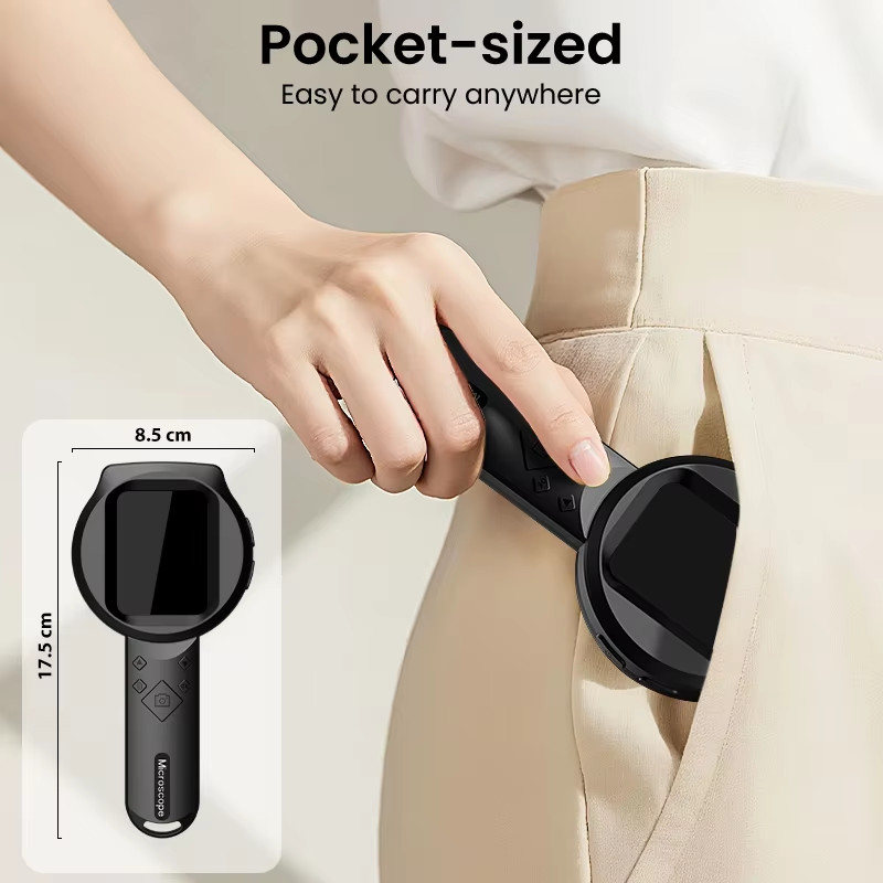 2.8'' IPS Digital Magnifier HD 1080P 100X Portable Microscope Handheld Mignifyin
