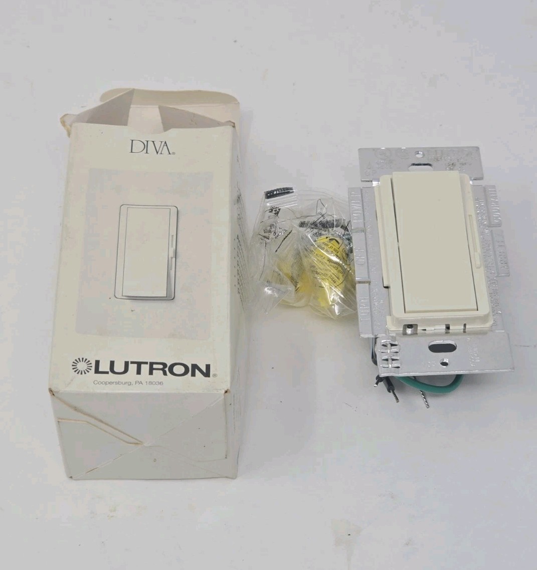 Lutron Diva DV-600P-LA 600W Single-Pole Preset Dimmer (Light Almond)
