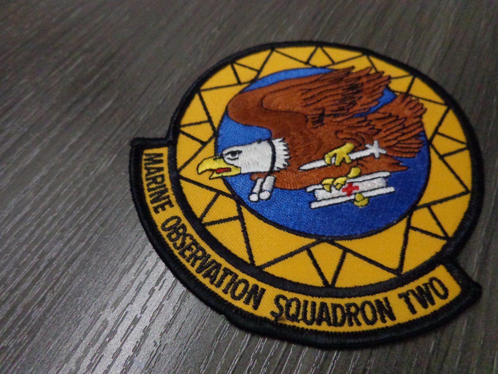 Marine Corps Observation Squadron VMO-2 Patch TAN COLOR NEW