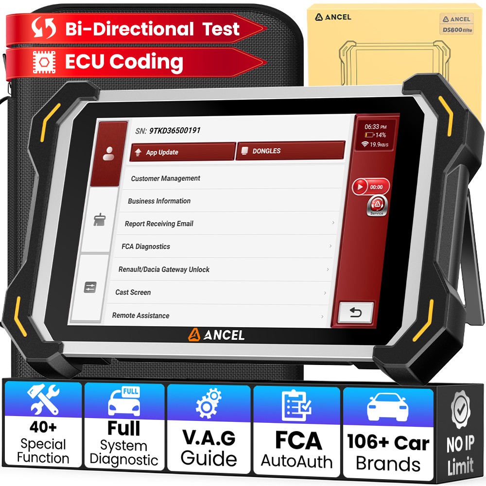 Bi-directional OBD2 Diagnostic Scanner for Cars Full System ECU Coding FCA CANFD