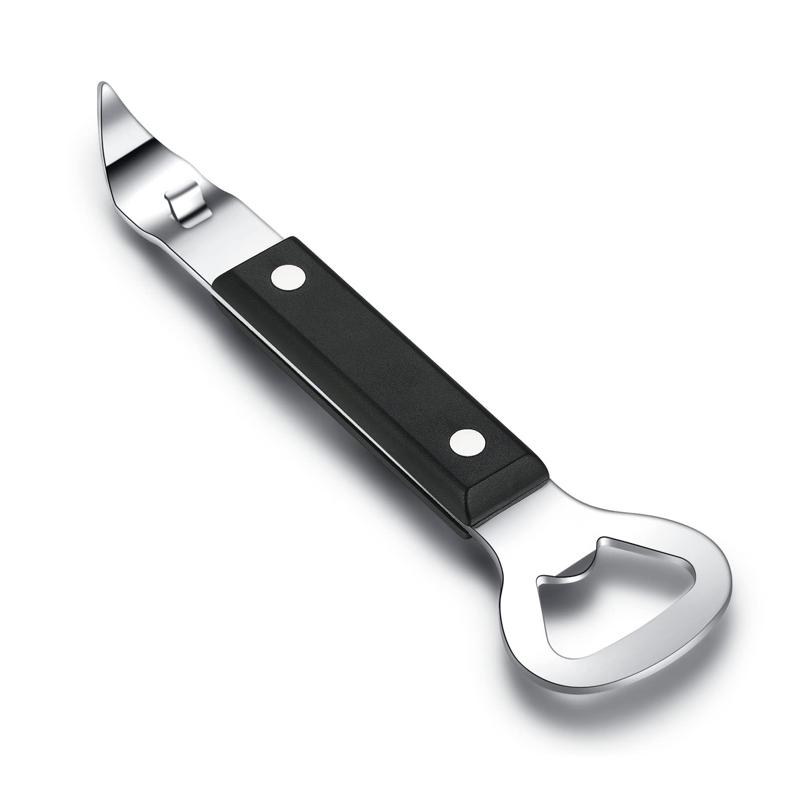 Bottle Opener Can Punch, Manual Stainless Steel Tool, Silver, 1 Pack