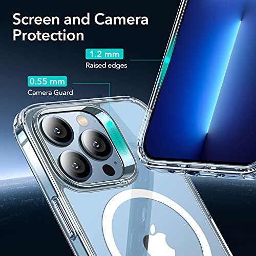 for Case, Compatible with MagSafe, Shockproof iPhone 13 Pro Max A-Clear