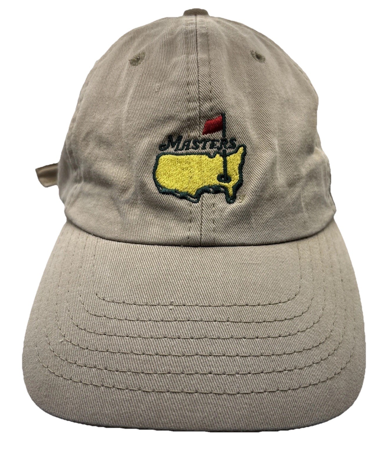 Masters Hat Cap Adjustable Strap Back Beige American Needle Augusta Mens OSFA