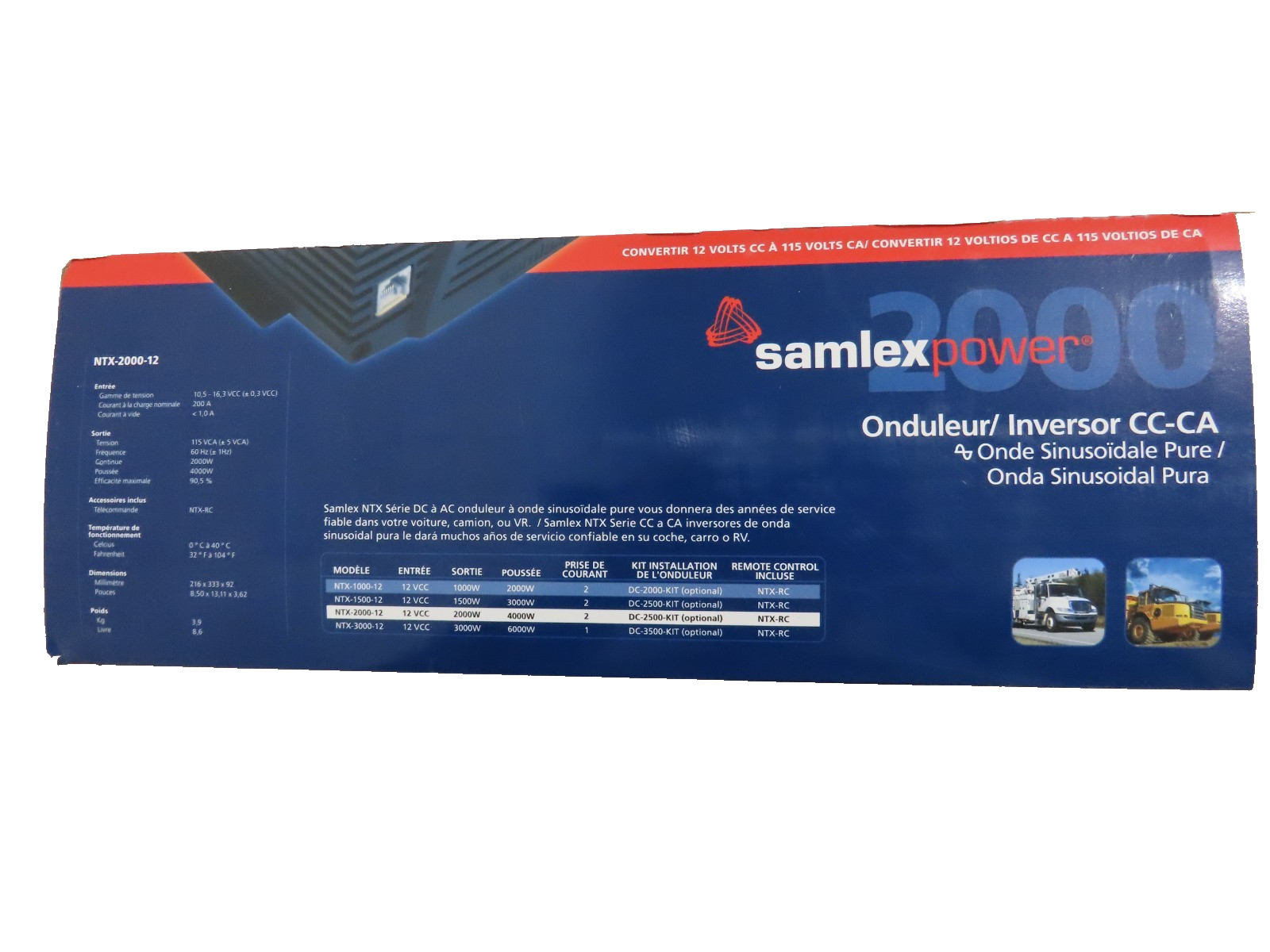 SAMLEX 2000W 12V INVERTER NTX-2000-12