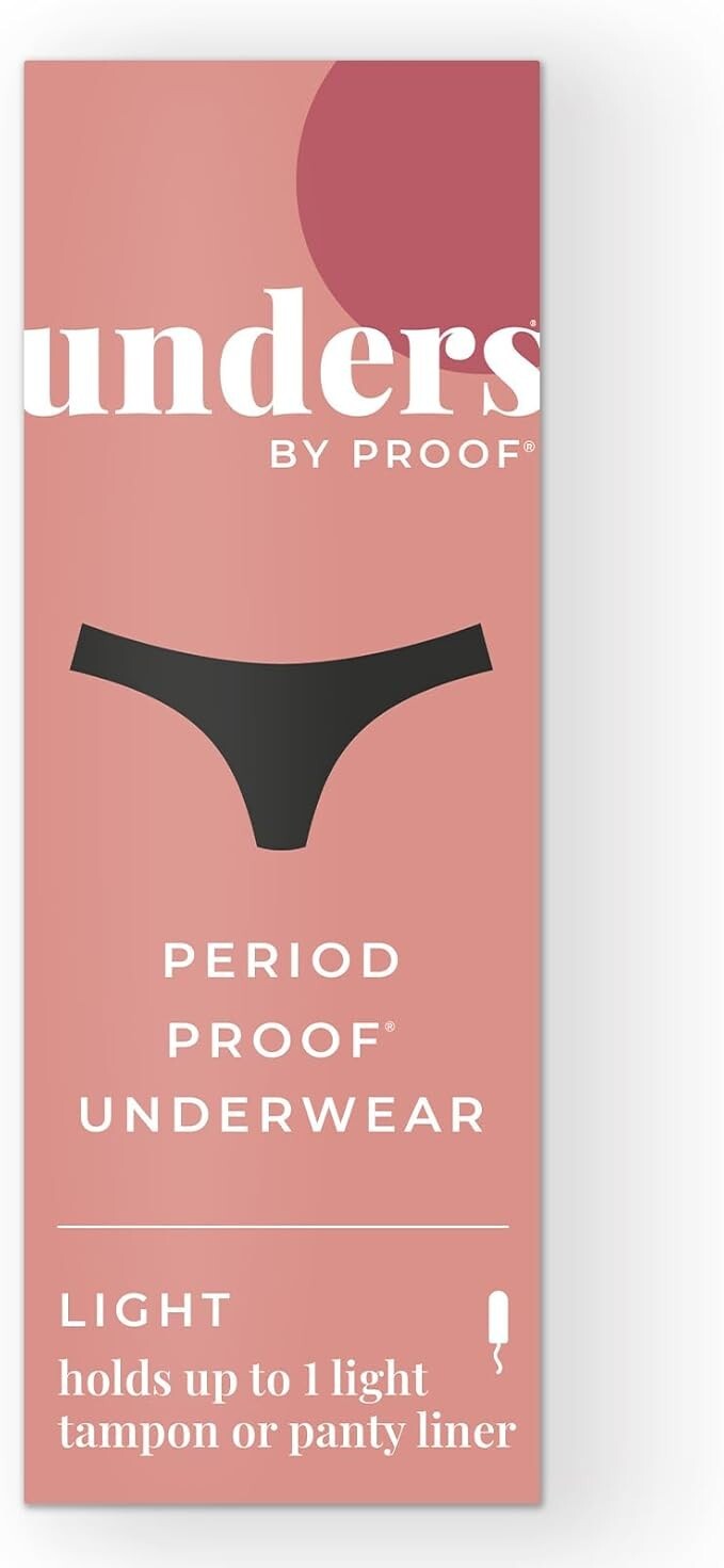 Unders By Proof Modern Period Protection Light XL Black NEW