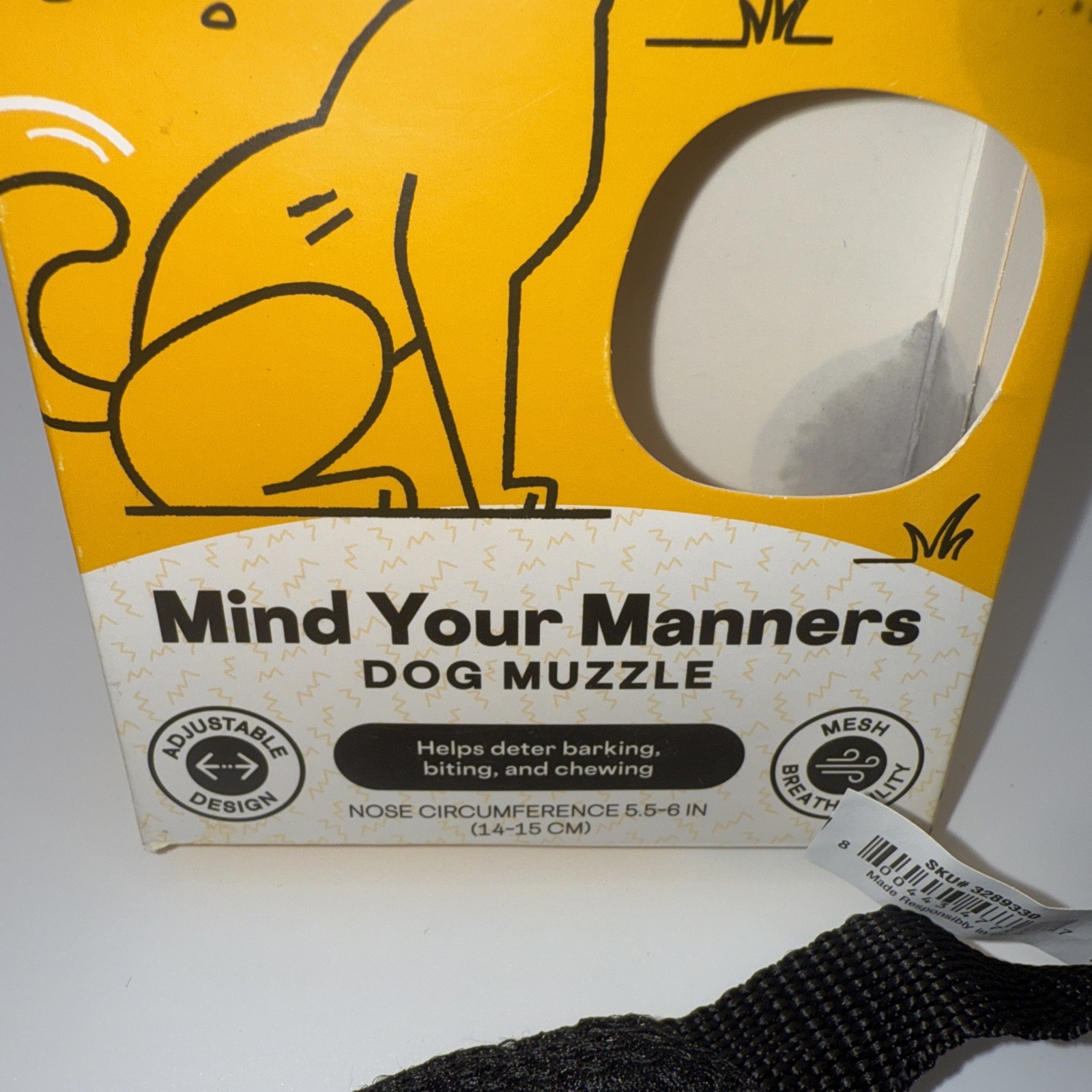 Every Yay XS Adjustable Dog Muzzle with Mesh Breathability Size XS