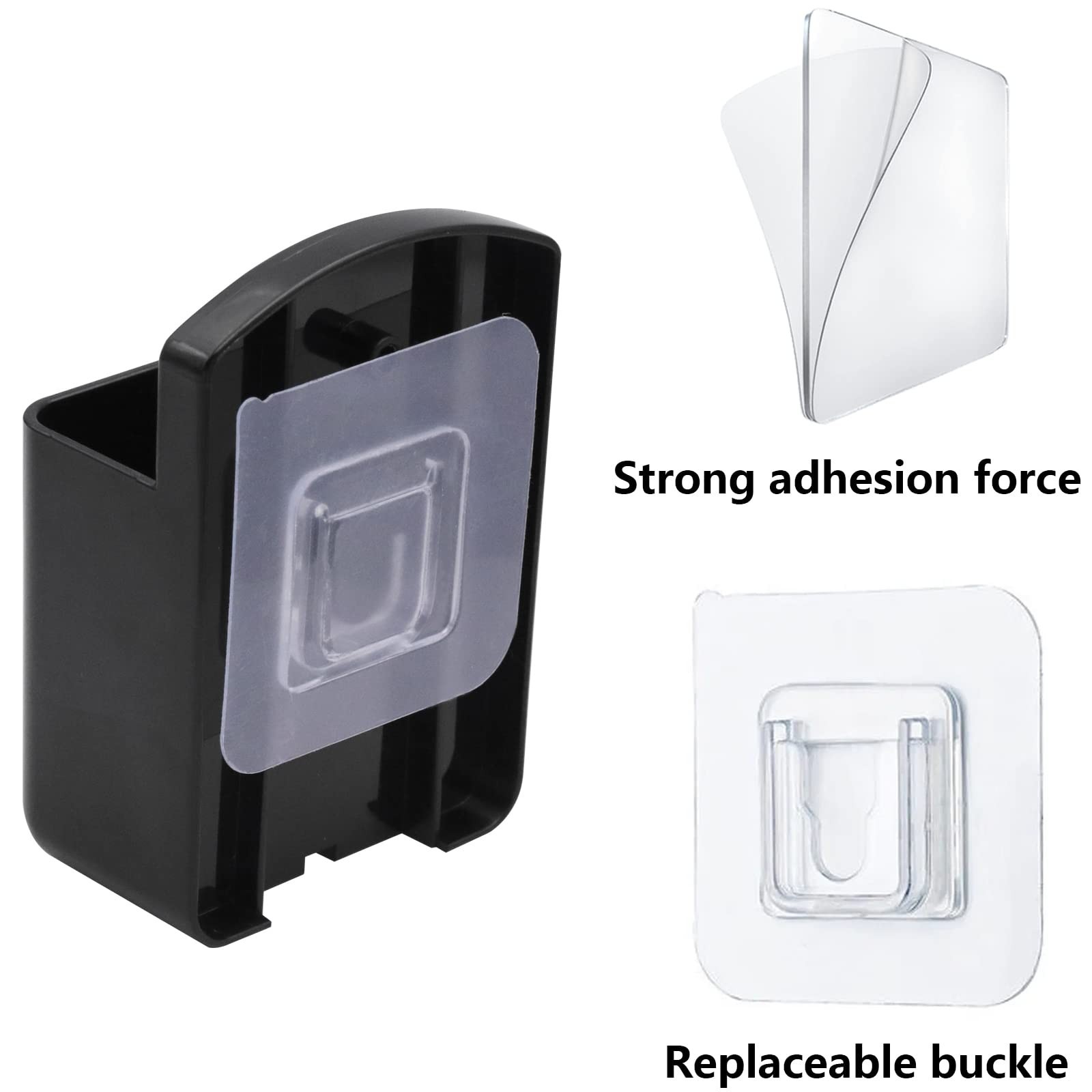 4 Pack Self Adhesive TV Air Conditioner Remote Control Holder Wall Mount Stor...