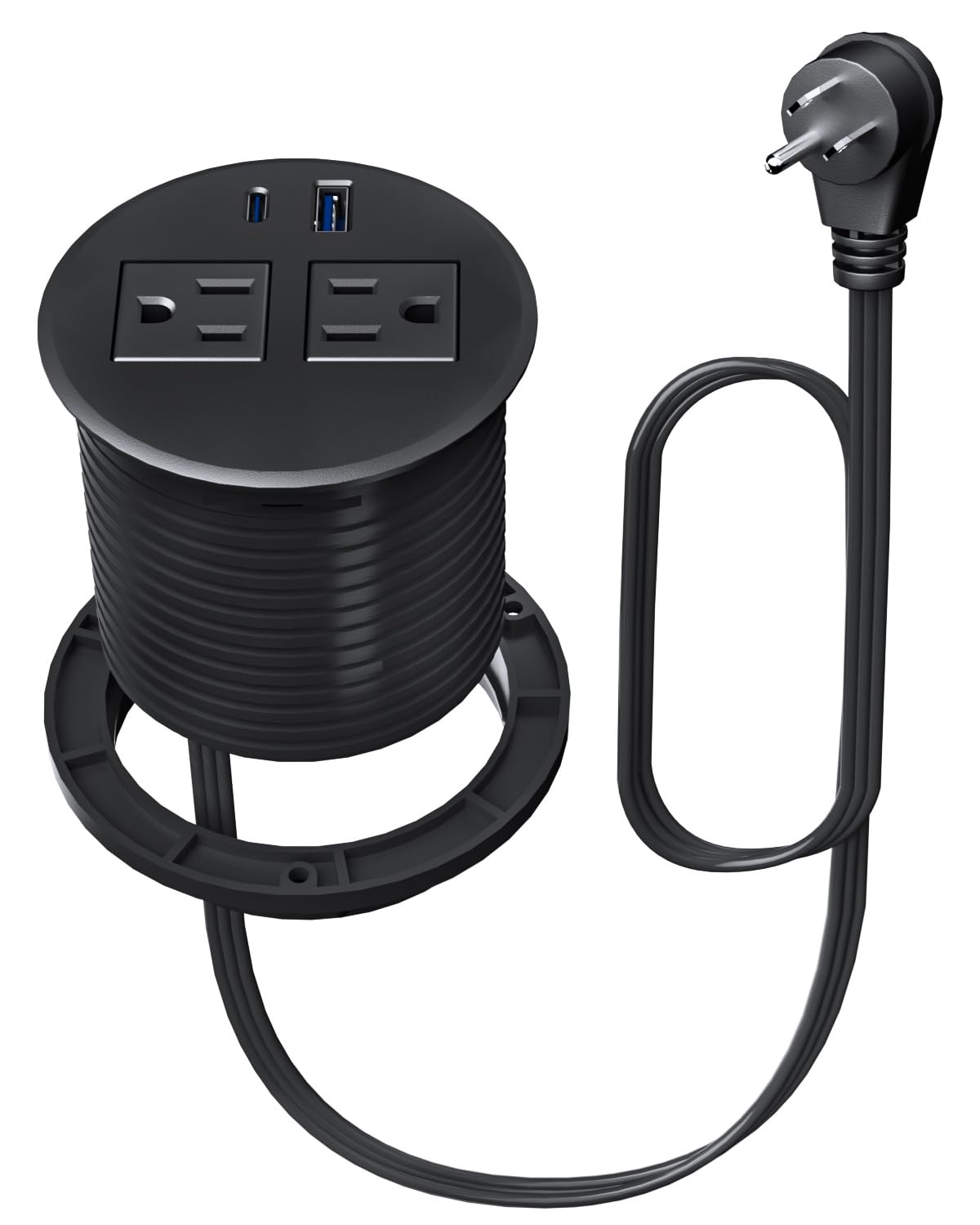 Desktop Power Grommet 20W USB C Fast Charging 3 Inch Flush-Mount 6FT Cord Home
