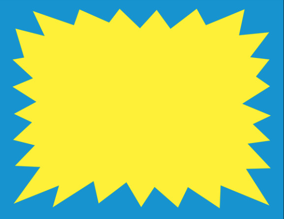 RETAIL SALE SIGNS Starburst Price Display Signs-Blue & Yellow-100 pcs-8.5x11