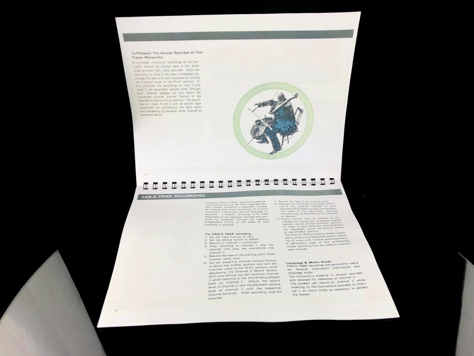 Panasonic RS-760S Instructions Manual User Guide COLOR Reprint COIL BOUND