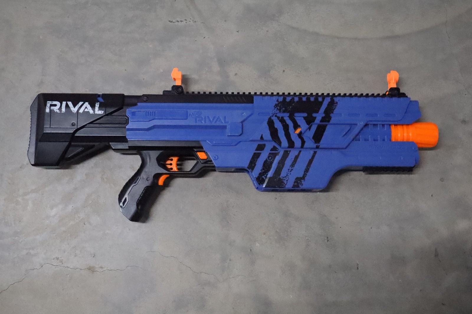 NERF Rival Prometheus MXVI-4000 Blue Motorized Blaster Tested Works No Magazine