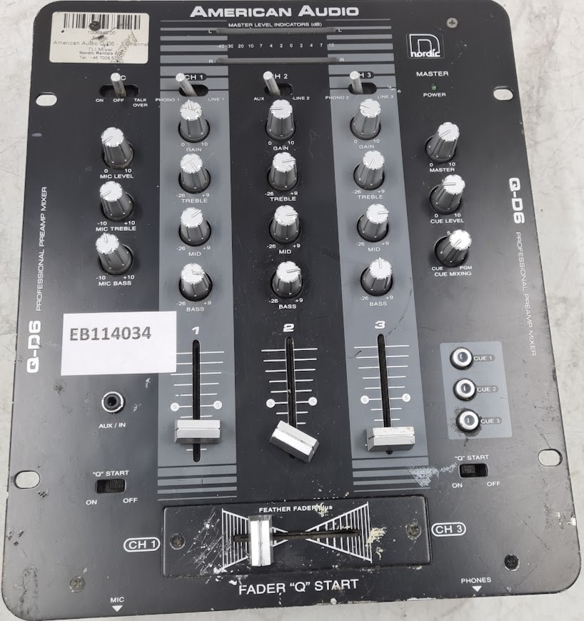American Audio Q-D6 Mixer Not Tested