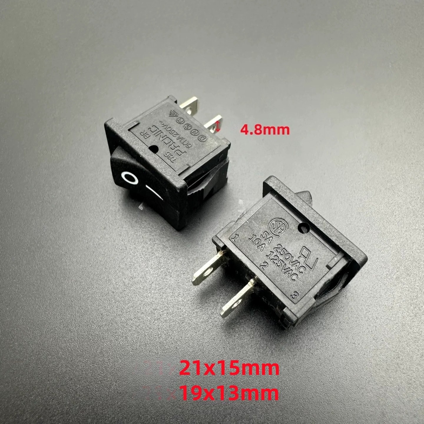10PCS FOR PRONIC rocker switch BR-12C-11L power supply 2-pin 2-gear button 5A