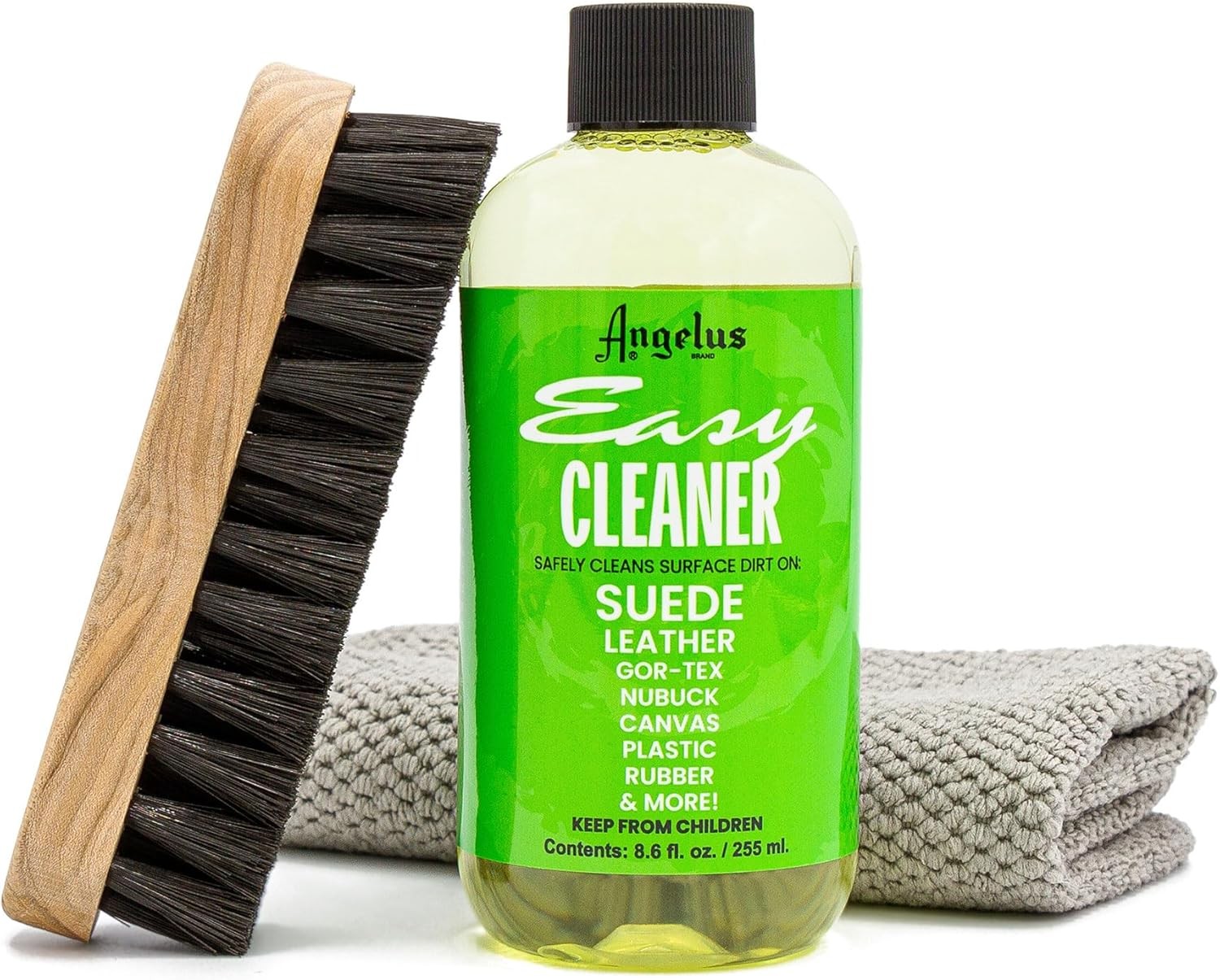 Shoe Cleaner Kit, 8.6 Oz, Brush, Towel - Professional Sneakers, Leather, Nubuck